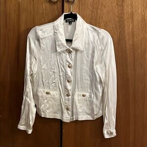 J. Crew Women's White Satin Lady Jacket